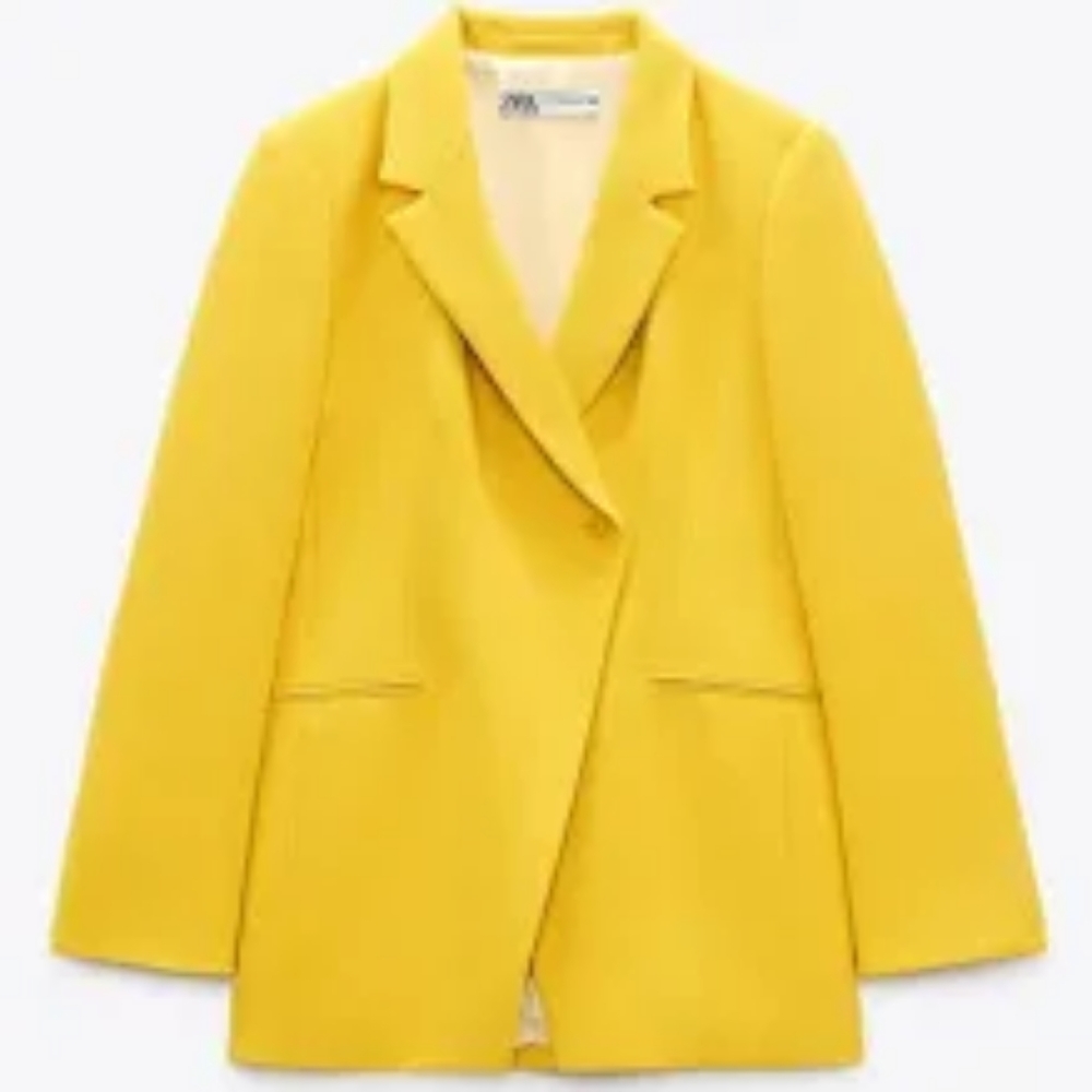 Zara yellow blazer size XS BNWT